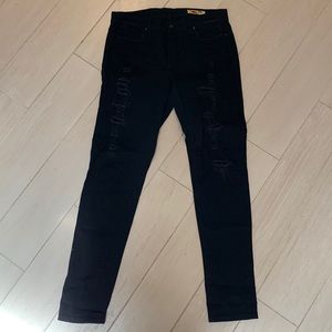 Blank NYC black ripped straight leg jeans